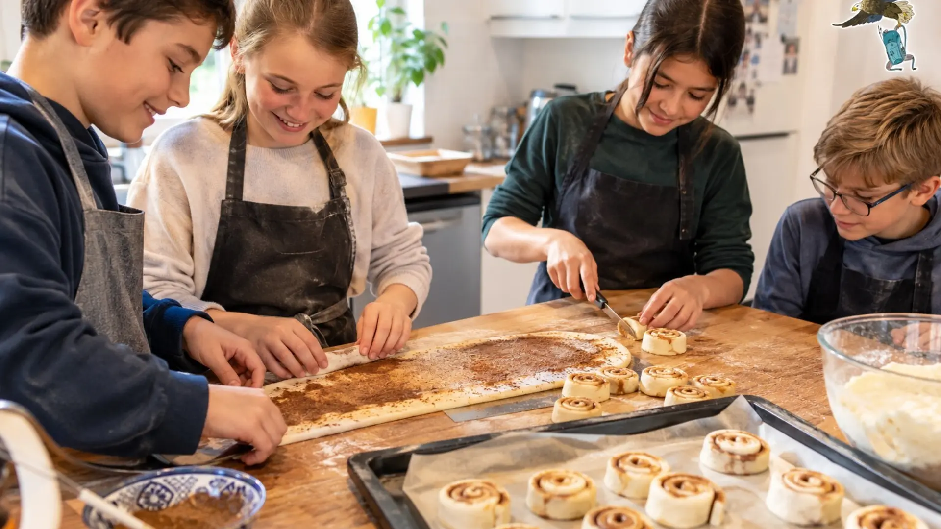 Zimtschnecken backen, Bild erstellt mit KI (ChatGPT/OpenAI) | © DAV Landsberg