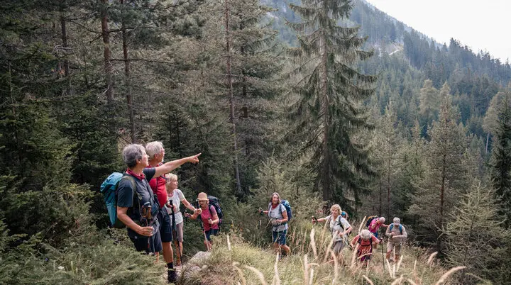 Seniorenwandergruppe in den Bergen | © DAV / Marisa Koch